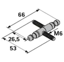 Desen tehnic al unui conector M6 cu dimensiuni