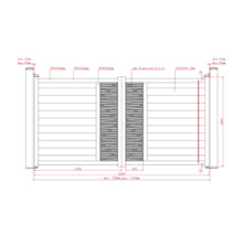 Desen tehnic al unui gard cu dimensiuni
