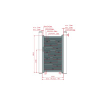 Desen tehnic al unei porți de grădină cu dimensiuni