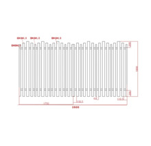 Desen tehnic al unui gard cu dimensiuni