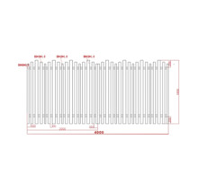 Desen tehnic al unui gard cu dimensiuni