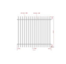 Desen tehnic al unui element de gard cu indicații de dimensiuni