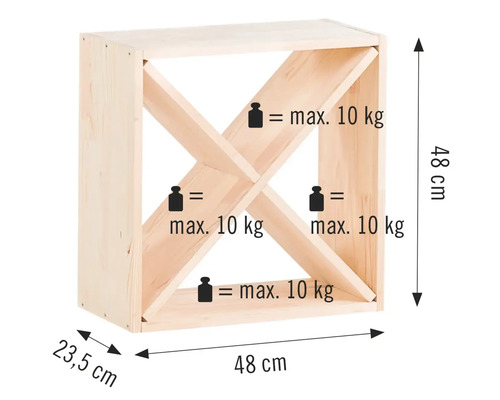 Suport de vinuri din lemn cu dimensiuni și sarcină maximă