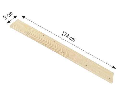 Șipcă din lemn cu dimensiunile de 174 cm lungime și 9 cm lățime
