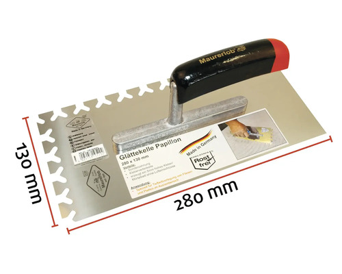 Gletieră Papillon cu dantură, dimensiuni 280 x 130 milimetri