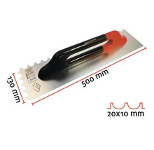 Mistrie Maurerlob, 500 x 130 milimetri, zimți 20 x 10 milimetri