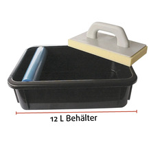 Set de spălare pentru gresie cu recipient de 12 litri și placă burete