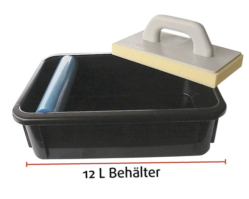 Set de spălare pentru gresie cu recipient de 12 litri și placă burete