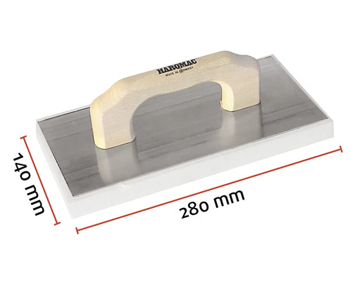 Gletieră pentru rosturi Haromac cu mâner din lemn, dimensiuni 280 mm x 140 mm