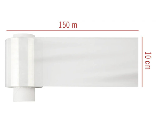 Rola folie transparentă, lungime de 150 metri și lățime de 10 centimetri