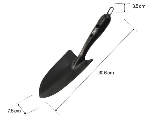 Lopată de grădină metalică, lungime 30,6 cm