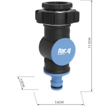Logo For_q Conector robinet cu dimensiunile de 11,5 x 5,6 centimetri