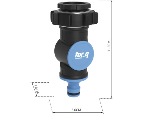 Logo For_q Conector robinet cu dimensiunile de 11,5 x 5,6 centimetri