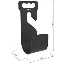 Suport pentru furtun cu dimensiunile 24,6 cm x 10,7 cm x 9 cm și logo for.q.