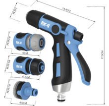 Logo For Q Pistol de stropit pentru grădină cu conectori și dimensiuni