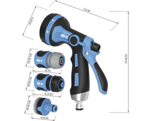Pistol de stropit For Q cu dimensiuni