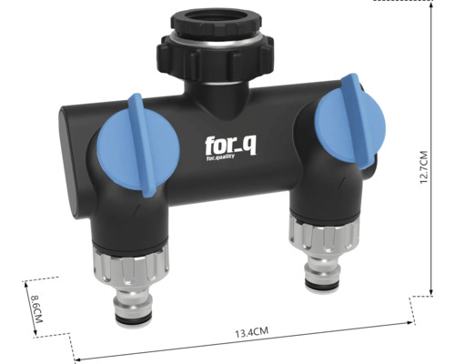 Distribuitor de apă for_q cu dimensiunile 13,4 x 8,6 x 12,7 cm