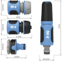 Set racorduri furtun de grădină for_q cu dimensiuni