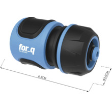 Cuplaj pentru furtun de grădină cu dimensiunile de 6,3 cm lungime și 3,6 cm diametru