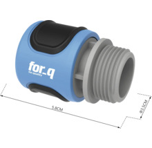 Conector furtun for_q cu filet cu dimensiunile 5,8 cm lungime și 3,5 cm diametru