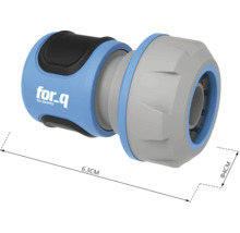 Conector furtun de grădină cu dimensiunile de 6,3 cm lungime și 4 cm diametru