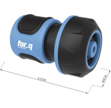 Cuplă furtun de grădină cu o lungime de 6,3 centimetri și un diametru de 4 centimetri