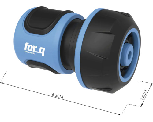 Cuplă furtun de grădină cu o lungime de 6,3 centimetri și un diametru de 4 centimetri