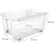 Cutie de depozitare din plastic cu roți și dimensiuni