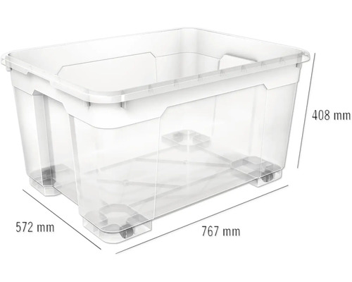 Cutie de depozitare din plastic cu roți și dimensiuni