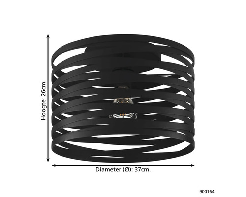 Lumină de plafon, înălțime 26 cm, diametru 37 cm