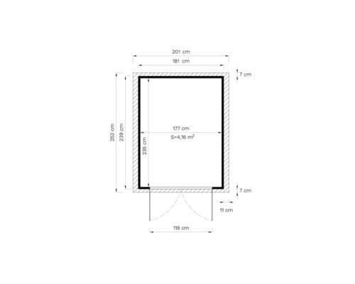 Dimensiunile căsuței de grădină