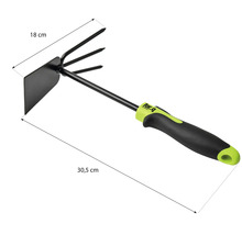 Sapă de grădină cu trei dinți și o lățime de 18 cm și o lungime de 30,5 cm