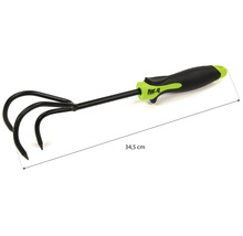 Cultivator de grădină cu trei dinți și o lungime de 34,5 cm