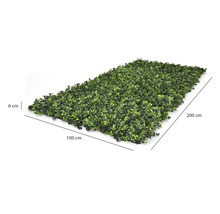 Gard viu artificial, dimensiuni 100 centimetri pe 200 centimetri, adâncime 6 centimetri.