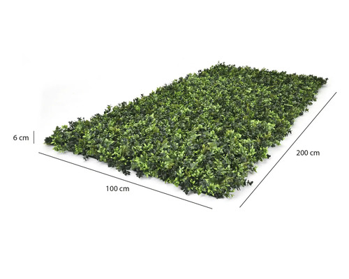Gard viu artificial, dimensiuni 100 centimetri pe 200 centimetri, adâncime 6 centimetri.