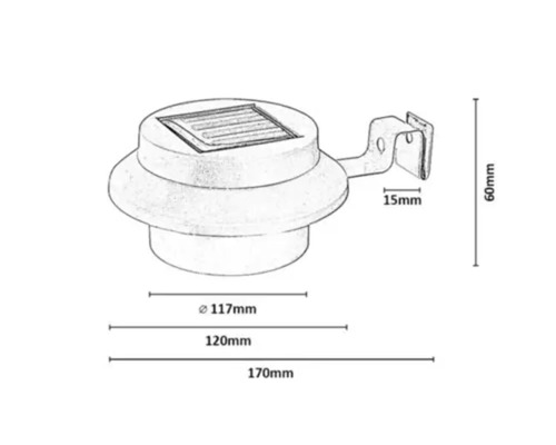 Lampă solară exterior Rabalux Montoro 0,06W 3000K, albă