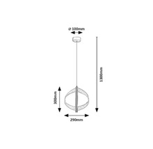 Pendul cu LED integrat Rabalux Olyssia 8W 340 lumeni 3000K, auriu