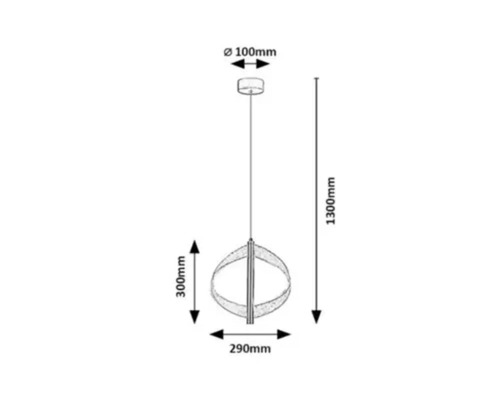 Pendul cu LED integrat Rabalux Olyssia 8W 340 lumeni 3000K, auriu