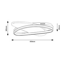 Plafonieră cu LED integrat Rabalux Brantiel 57W 3250 lumeni 3000K, albă