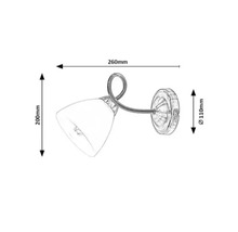 Aplică LED Rabalux Palomina E27 60W, bronz