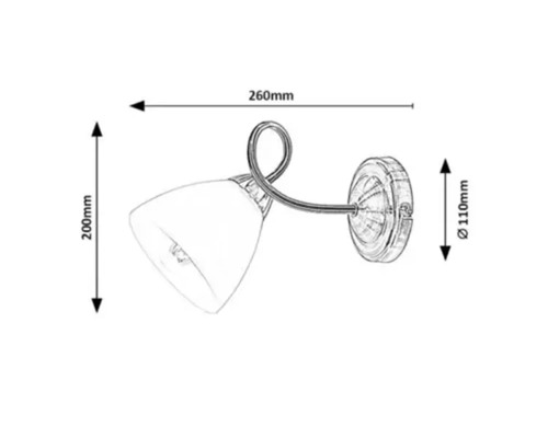 Aplică LED Rabalux Palomina E27 60W, bronz