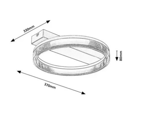 Plafonieră cu LED integrat Rabalux Rivona 18W 1400 lumeni 3000K, auriu
