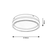 Plafonieră cu LED integrat Rabalux Seraphiel 18W 1110 lumeni 3000K, negru