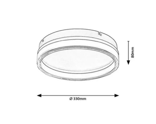 Plafonieră cu LED integrat Rabalux Seraphiel 18W 1110 lumeni 3000K, negru