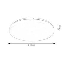Plafonieră cu LED integrat Rabalux Danny 60W 4100 lumeni 3000K, albă
