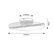 Plafonieră cu LED integrat Rabalux Norael 20W 1410 lumeni 3000K, neagră