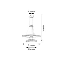 Pendul cu LED integrat Rabalux Zofrael 36W 2400 lumeni 3000K, auriu