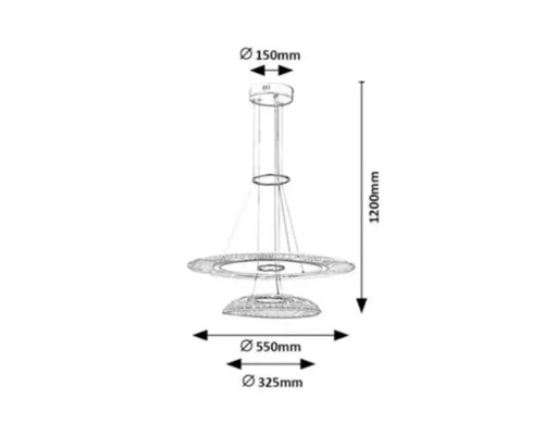 Pendul cu LED integrat Rabalux Zofrael 36W 2400 lumeni 3000K, auriu