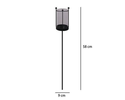 Candelă cu suport metalic Lafiora H 58 cm