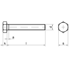 Desen tehnic al unei șurubelnițe hexagonale cu dimensiuni